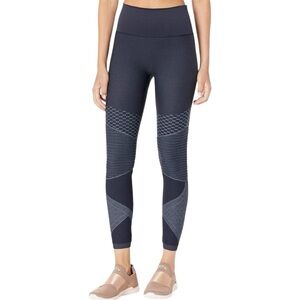 SPANX Tummy Control Seamless Moto Leggings size Medium in Black/Indigo
